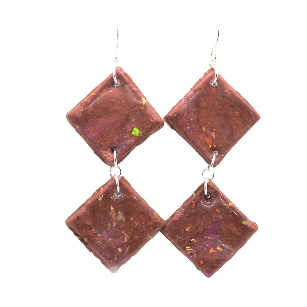 Glittered Diamond Earrings